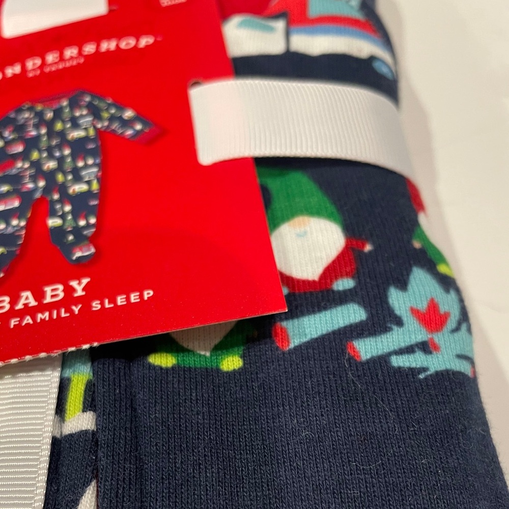 NEW! Wondershop Baby holiday gnome flannel matching family footed pajama - Picture 5 of 7